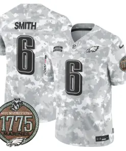 Saquon Barkley Philadelphia Eagles Nike 2024 Salute to Service Establishment Year Patch Vapor Limited Stitched Jersey - Grey - Image 5