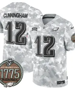 Saquon Barkley Philadelphia Eagles Nike 2024 Salute to Service Establishment Year Patch Vapor Limited Stitched Jersey - Grey - Image 6