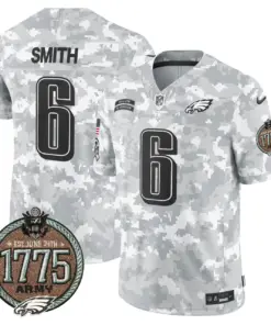 Saquon Barkley Philadelphia Eagles Nike 2024 Salute to Service Establishment Year Patch Vapor Limited Stitched Jersey - Grey - Image 14