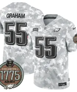 Saquon Barkley Philadelphia Eagles Nike 2024 Salute to Service Establishment Year Patch Vapor Limited Stitched Jersey - Grey - Image 16