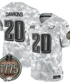 Saquon Barkley Philadelphia Eagles Nike 2024 Salute to Service Establishment Year Patch Vapor Limited Stitched Jersey - Grey - Image 17