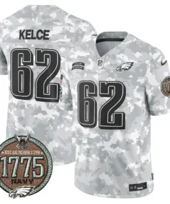 Saquon Barkley Philadelphia Eagles Nike 2024 Salute to Service Establishment Year Patch Vapor Limited Stitched Jersey - Grey - Image 22