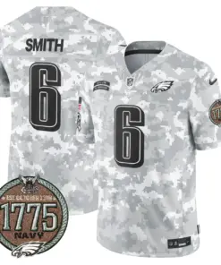 Saquon Barkley Philadelphia Eagles Nike 2024 Salute to Service Establishment Year Patch Vapor Limited Stitched Jersey - Grey - Image 23