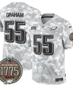 Saquon Barkley Philadelphia Eagles Nike 2024 Salute to Service Establishment Year Patch Vapor Limited Stitched Jersey - Grey - Image 25