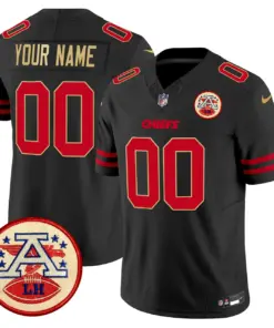 Kansas City Chiefs Nike 2024 Lamar Hunt Patch Vapor Custom Limited Stitched Jersey - Black - Image 5
