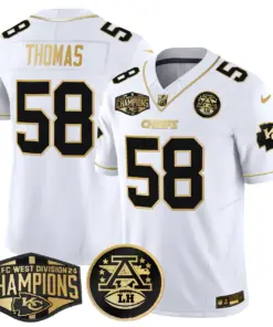 Patrick Mahomes Kansas City Chiefs Nike 2024 AFC West Division Champions Patch Gold Vapor Limited Stitched Jersey - Black - Image 11