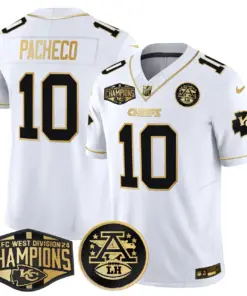 Patrick Mahomes Kansas City Chiefs Nike 2024 AFC West Division Champions Patch Gold Vapor Limited Stitched Jersey - Black - Image 12