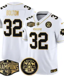 Patrick Mahomes Kansas City Chiefs Nike 2024 AFC West Division Champions Patch Gold Vapor Limited Stitched Jersey - Black - Image 14