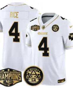 Patrick Mahomes Kansas City Chiefs Nike 2024 AFC West Division Champions Patch Gold Vapor Limited Stitched Jersey - Black - Image 15