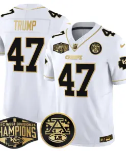 Patrick Mahomes Kansas City Chiefs Nike 2024 AFC West Division Champions Patch Gold Vapor Limited Stitched Jersey - Black - Image 16