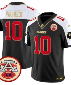 Patrick Mahomes Kansas City Chiefs Nike 2024 Lamar Hunt Patch Vapor Limited Stitched Jersey - Black - Image 4