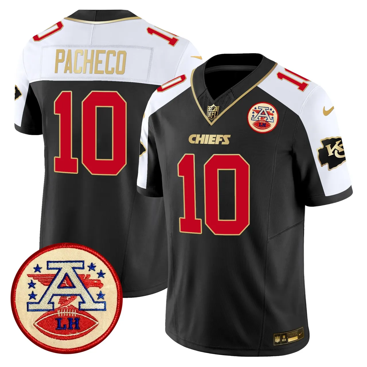 Patrick Mahomes Kansas City Chiefs Nike 2024 Lamar Hunt Patch Vapor Limited Stitched Jersey - Black - Image 4
