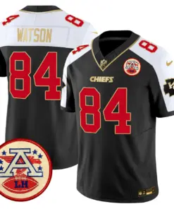 Patrick Mahomes Kansas City Chiefs Nike 2024 Lamar Hunt Patch Vapor Limited Stitched Jersey - Black - Image 5