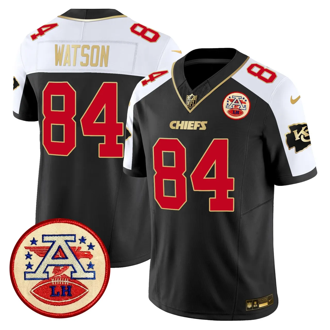 Patrick Mahomes Kansas City Chiefs Nike 2024 Lamar Hunt Patch Vapor Limited Stitched Jersey - Black - Image 5