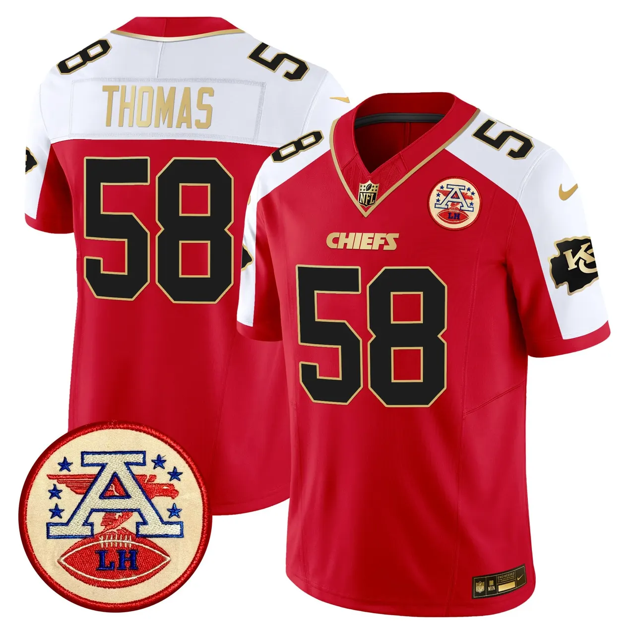 Patrick Mahomes Kansas City Chiefs Nike 2024 Lamar Hunt Patch Vapor Limited Stitched Jersey - Black - Image 11