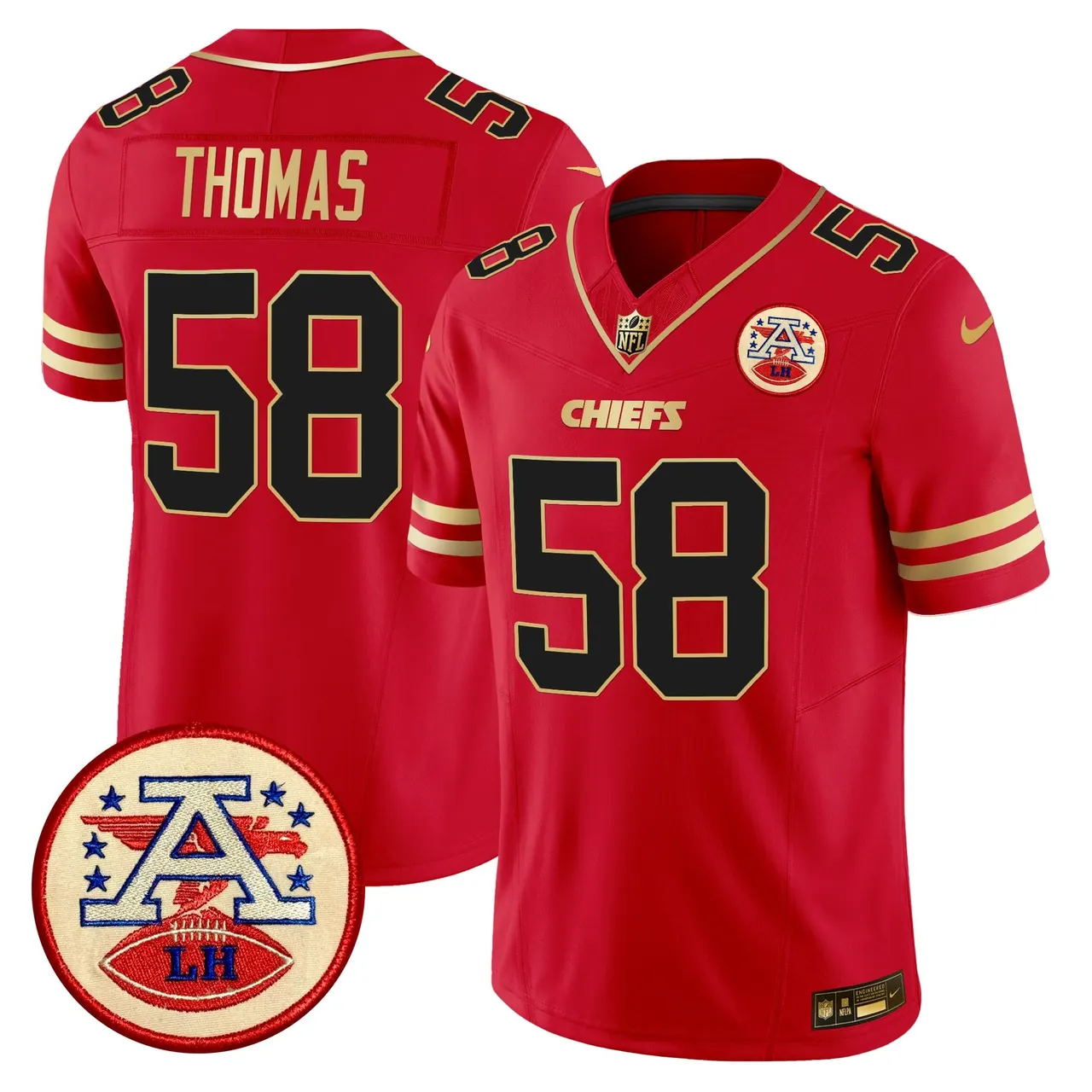Patrick Mahomes Kansas City Chiefs Nike 2024 Lamar Hunt Patch Vapor Limited Stitched Jersey - Black - Image 19