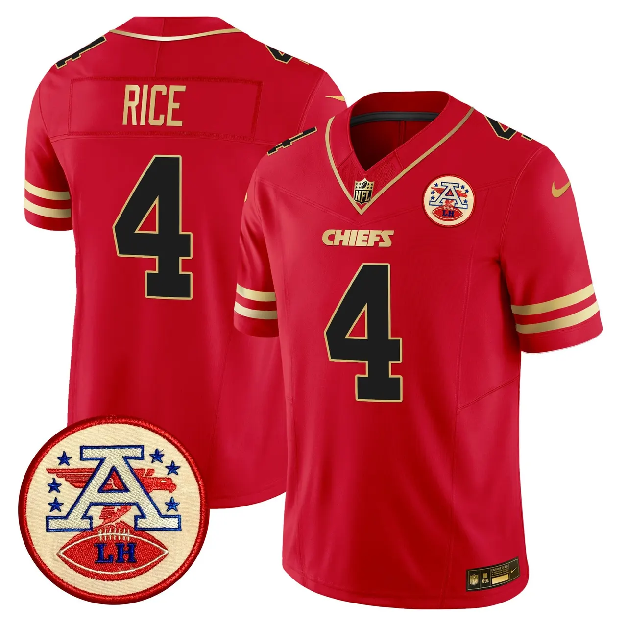 Patrick Mahomes Kansas City Chiefs Nike 2024 Lamar Hunt Patch Vapor Limited Stitched Jersey - Black - Image 23