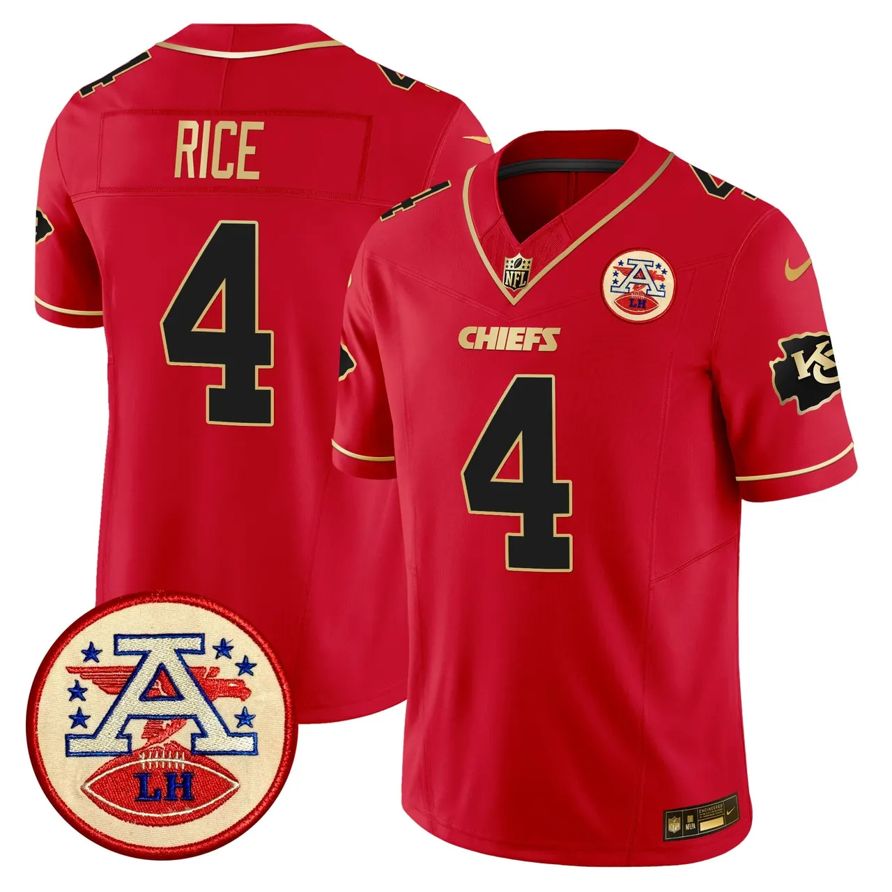 Patrick Mahomes Kansas City Chiefs Nike 2024 Lamar Hunt Patch Vapor Limited Stitched Jersey - Black - Image 31