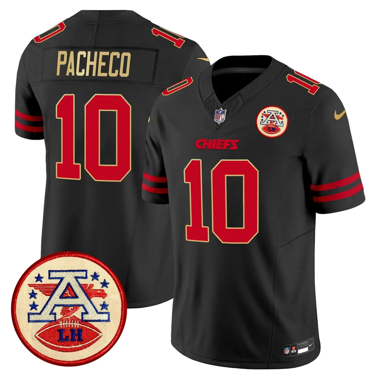 Patrick Mahomes Kansas City Chiefs Nike 2024 Lamar Hunt Patch Vapor Limited Stitched Jersey - Black - Image 36