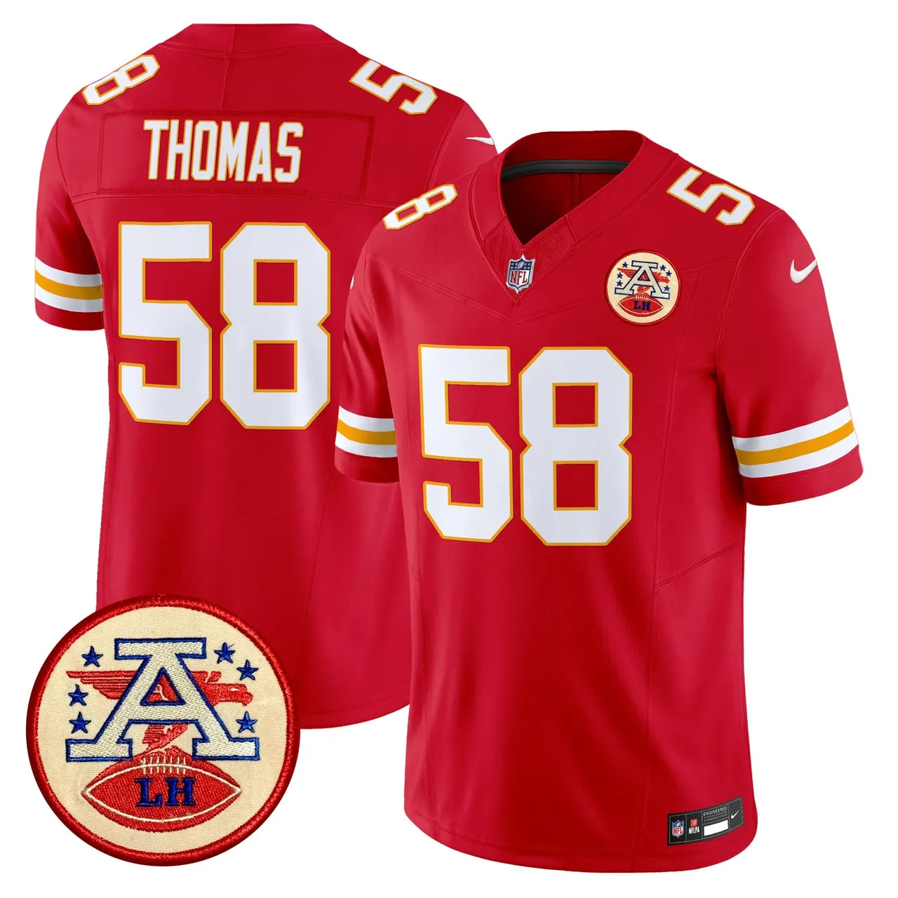 Patrick Mahomes Kansas City Chiefs Nike 2024 Lamar Hunt Patch Vapor Limited Stitched Jersey - Black - Image 43
