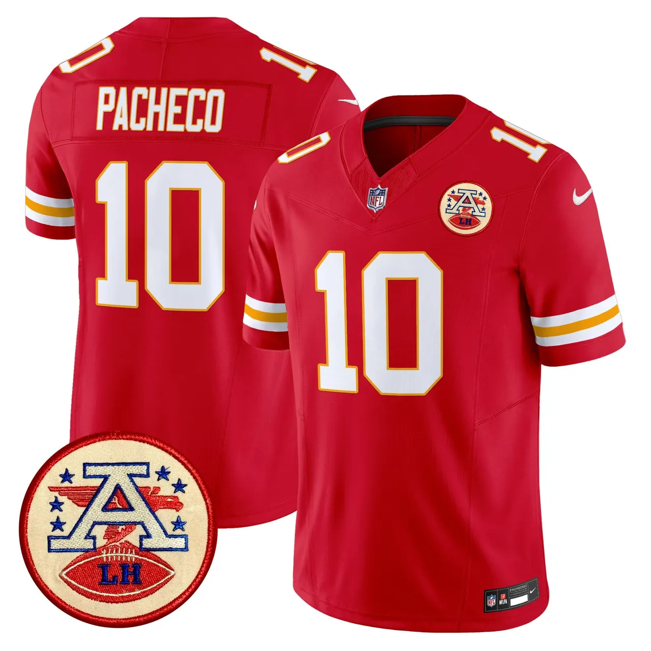 Patrick Mahomes Kansas City Chiefs Nike 2024 Lamar Hunt Patch Vapor Limited Stitched Jersey - Black - Image 44