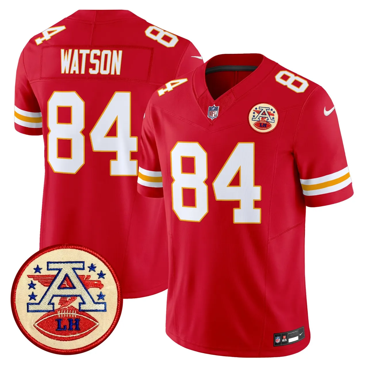 Patrick Mahomes Kansas City Chiefs Nike 2024 Lamar Hunt Patch Vapor Limited Stitched Jersey - Black - Image 45