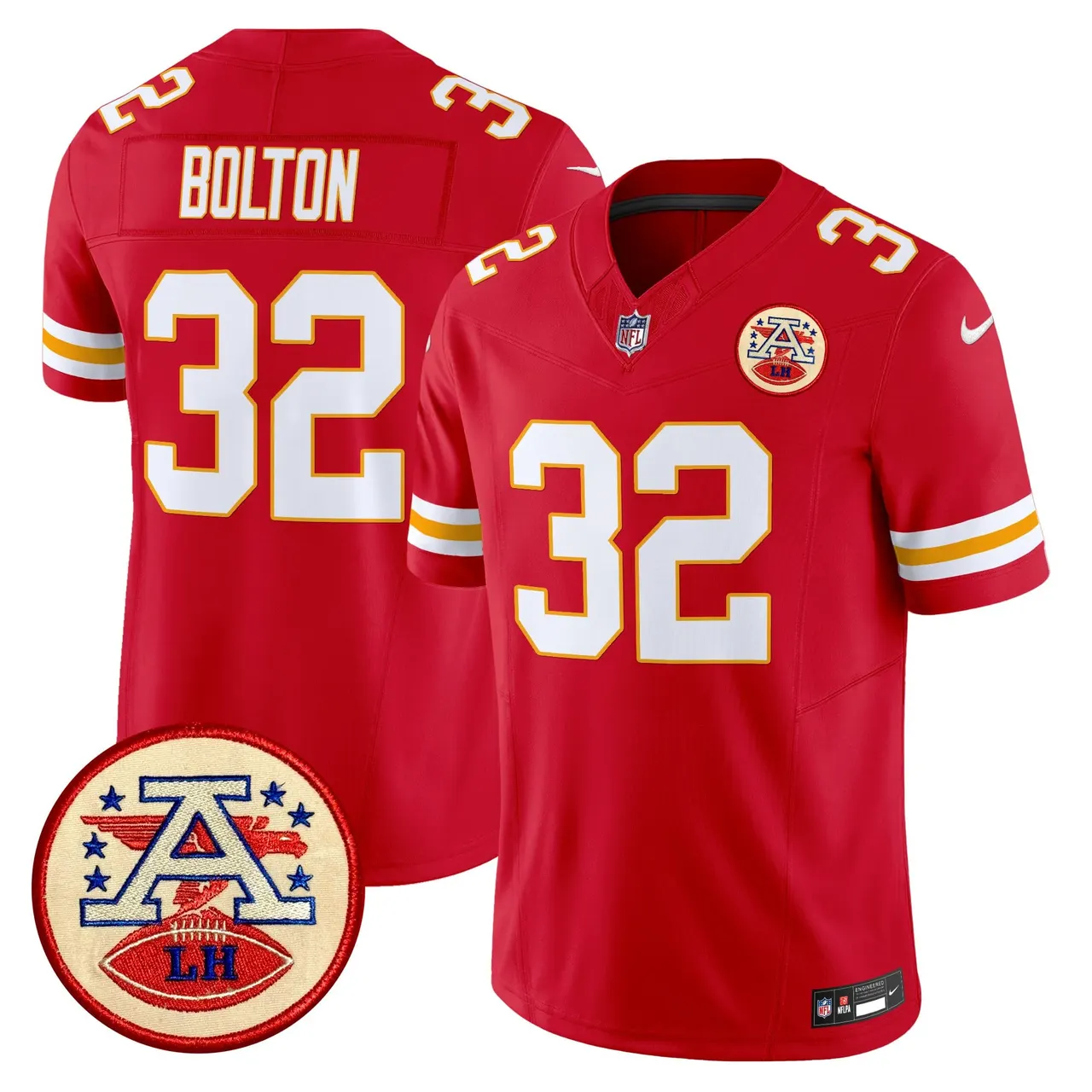 Patrick Mahomes Kansas City Chiefs Nike 2024 Lamar Hunt Patch Vapor Limited Stitched Jersey - Black - Image 46