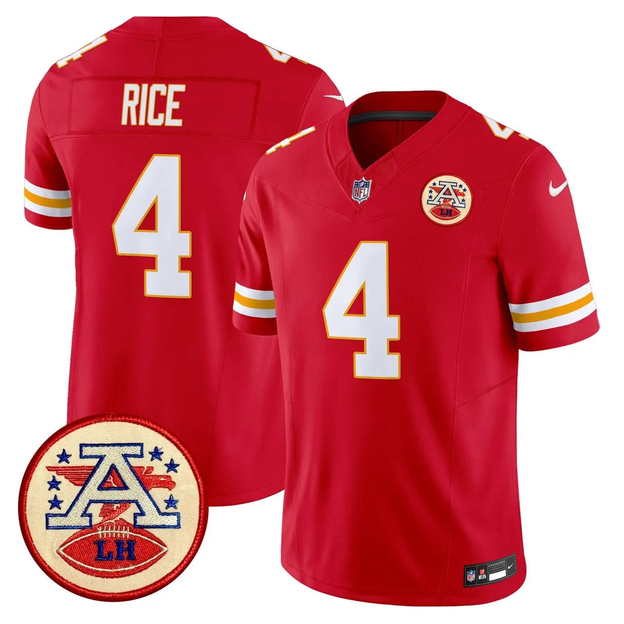 Patrick Mahomes Kansas City Chiefs Nike 2024 Lamar Hunt Patch Vapor Limited Stitched Jersey - Black - Image 47