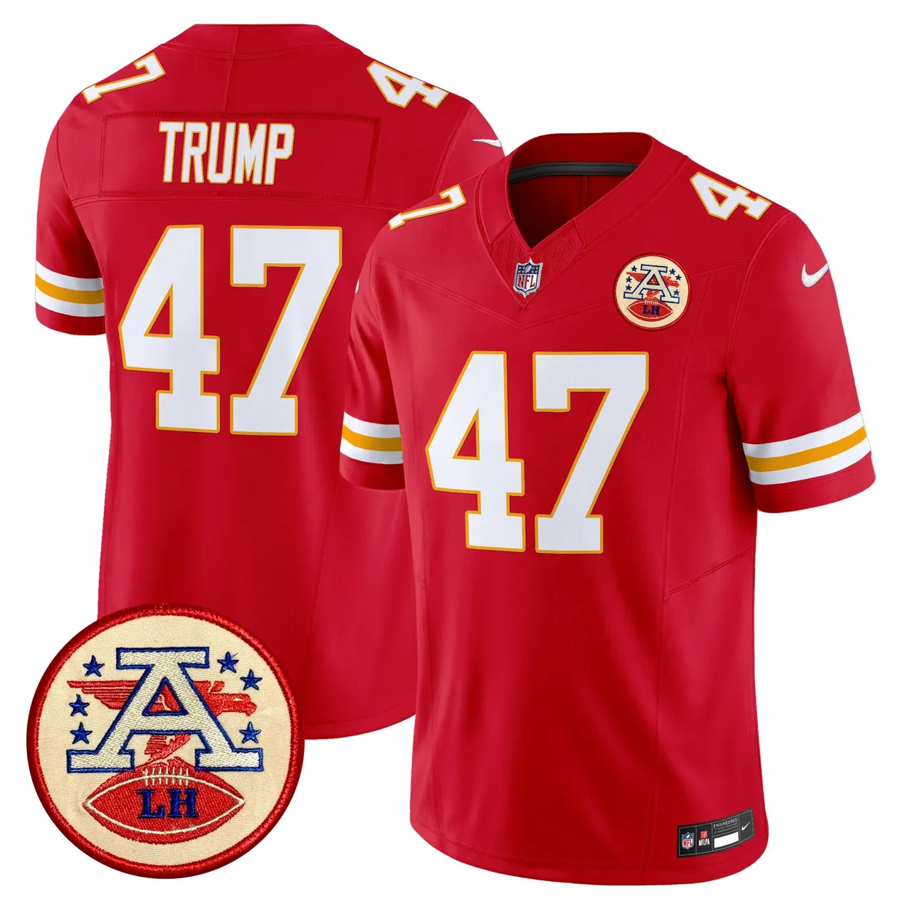 Patrick Mahomes Kansas City Chiefs Nike 2024 Lamar Hunt Patch Vapor Limited Stitched Jersey - Black - Image 48