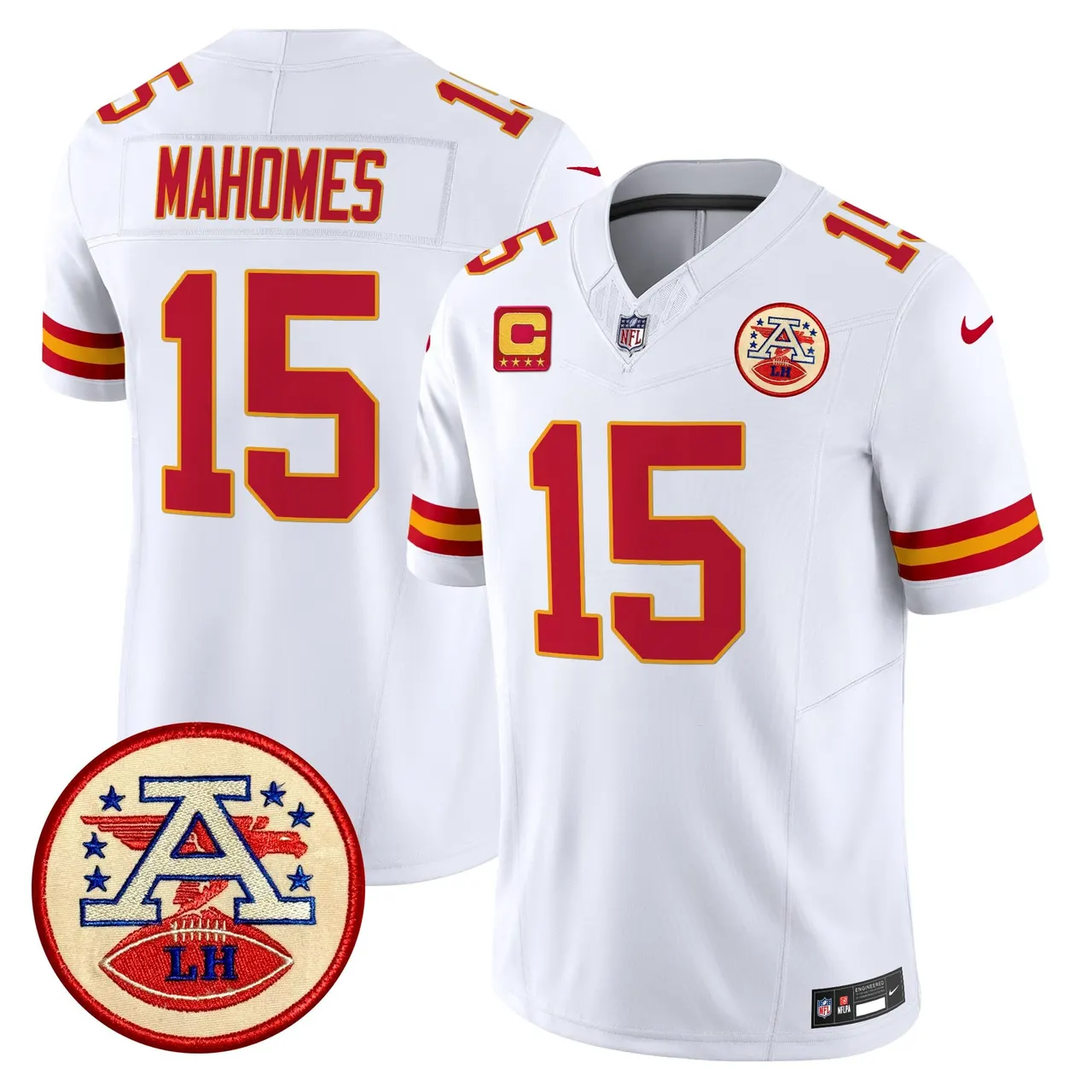 Patrick Mahomes Kansas City Chiefs Nike 2024 Lamar Hunt Patch Vapor Limited Stitched Jersey - Black - Image 49