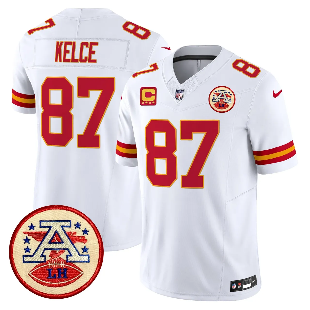Patrick Mahomes Kansas City Chiefs Nike 2024 Lamar Hunt Patch Vapor Limited Stitched Jersey - Black - Image 50