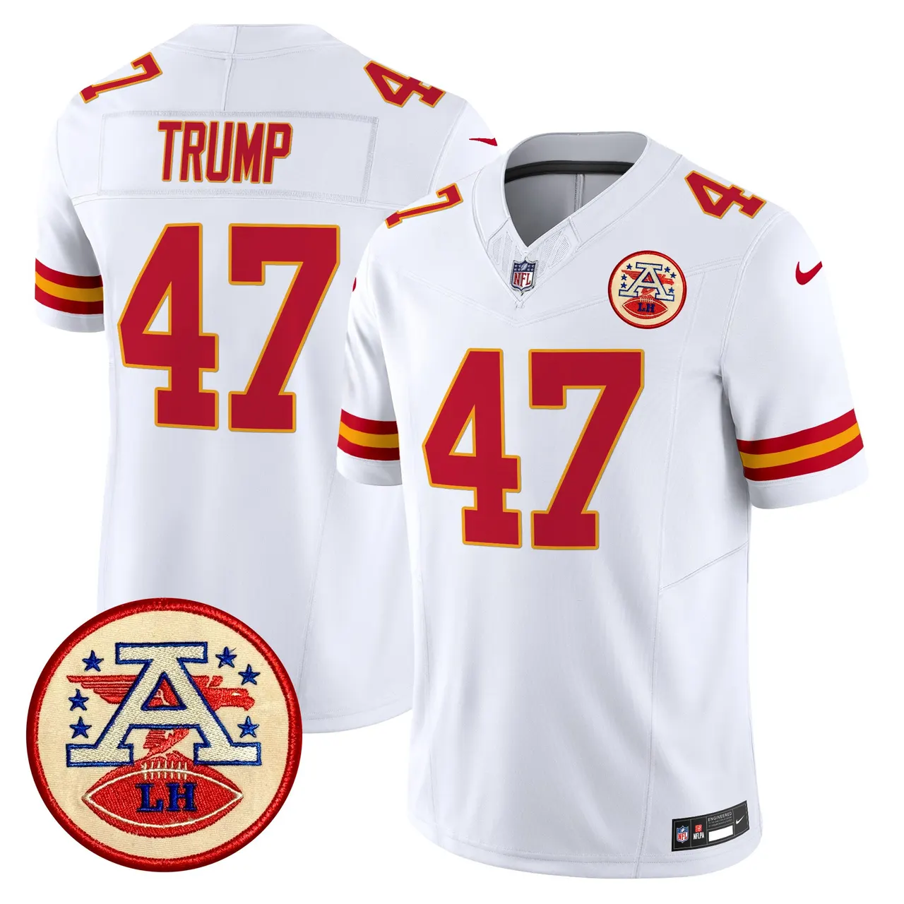 Patrick Mahomes Kansas City Chiefs Nike 2024 Lamar Hunt Patch Vapor Limited Stitched Jersey - Black - Image 56