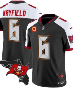 Tampa Bay Buccaneers Nike Florida Patch Vapor Limited Stitched Jersey - Anthracite - Image 4