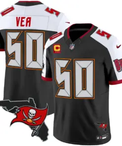 Tampa Bay Buccaneers Nike Florida Patch Vapor Limited Stitched Jersey - Anthracite - Image 5