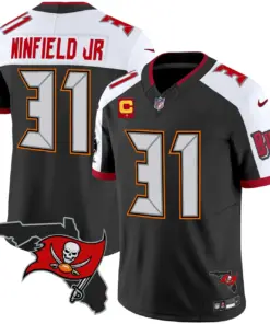 Tampa Bay Buccaneers Nike Florida Patch Vapor Limited Stitched Jersey - Anthracite - Image 6