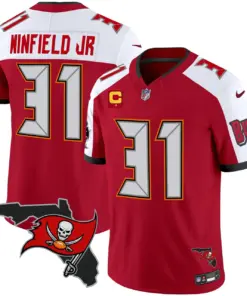 Tampa Bay Buccaneers Nike Florida Patch Vapor Limited Stitched Jersey - Anthracite - Image 13
