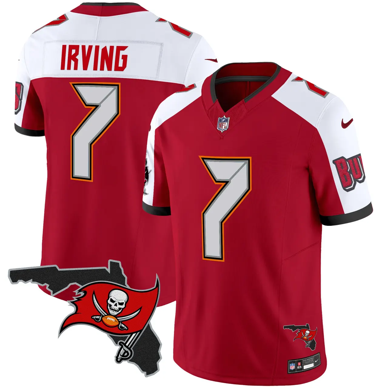 Tampa Bay Buccaneers Nike Florida Patch Vapor Limited Stitched Jersey - Anthracite - Image 14