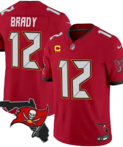 Tampa Bay Buccaneers Nike Florida Patch Vapor Limited Stitched Jersey - Anthracite - Image 15