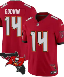Tampa Bay Buccaneers Nike Florida Patch Vapor Limited Stitched Jersey - Anthracite - Image 17