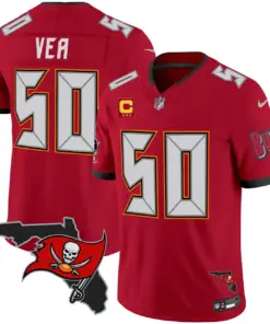 Tampa Bay Buccaneers Nike Florida Patch Vapor Limited Stitched Jersey - Anthracite - Image 19