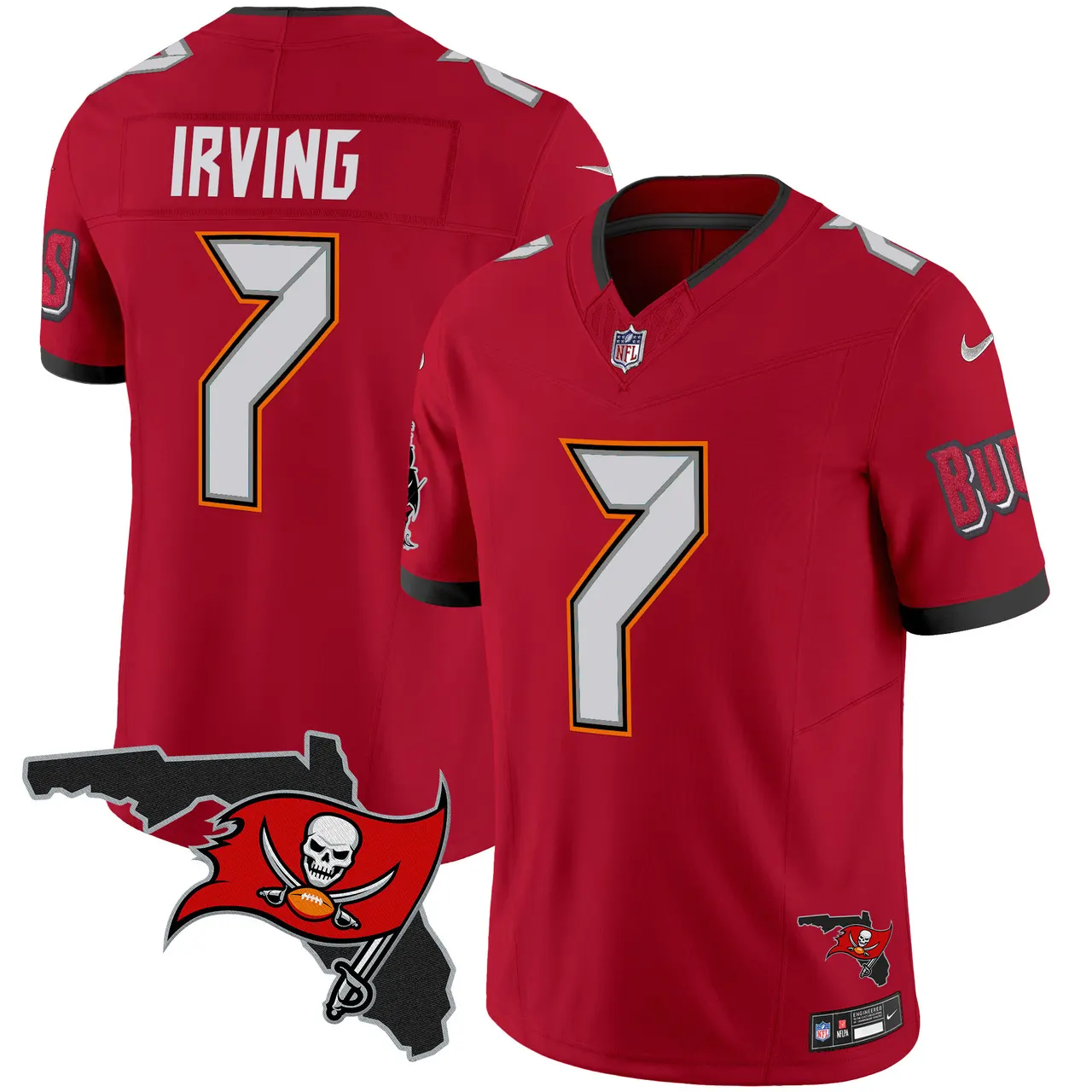 Tampa Bay Buccaneers Nike Florida Patch Vapor Limited Stitched Jersey - Anthracite - Image 21