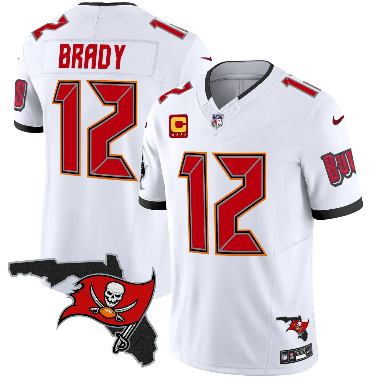 Tampa Bay Buccaneers Nike Florida Patch Vapor Limited Stitched Jersey - Anthracite - Image 22