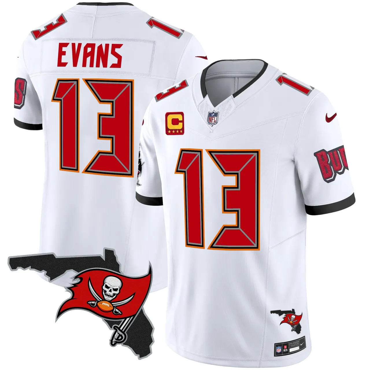 Tampa Bay Buccaneers Nike Florida Patch Vapor Limited Stitched Jersey - Anthracite - Image 23