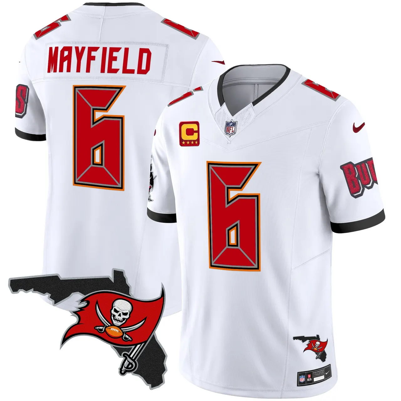 Tampa Bay Buccaneers Nike Florida Patch Vapor Limited Stitched Jersey - Anthracite - Image 25