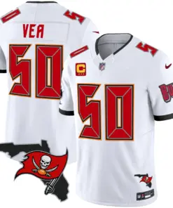 Tampa Bay Buccaneers Nike Florida Patch Vapor Limited Stitched Jersey - Anthracite - Image 26