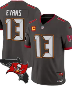 Tampa Bay Buccaneers Nike Florida Patch Vapor Limited Stitched Jersey - Anthracite - Image 30