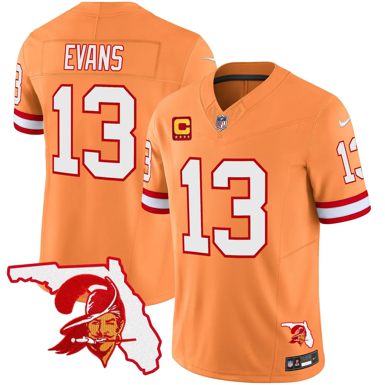 Tampa Bay Buccaneers Nike Florida Patch Vapor Limited Stitched Jersey - Anthracite - Image 37