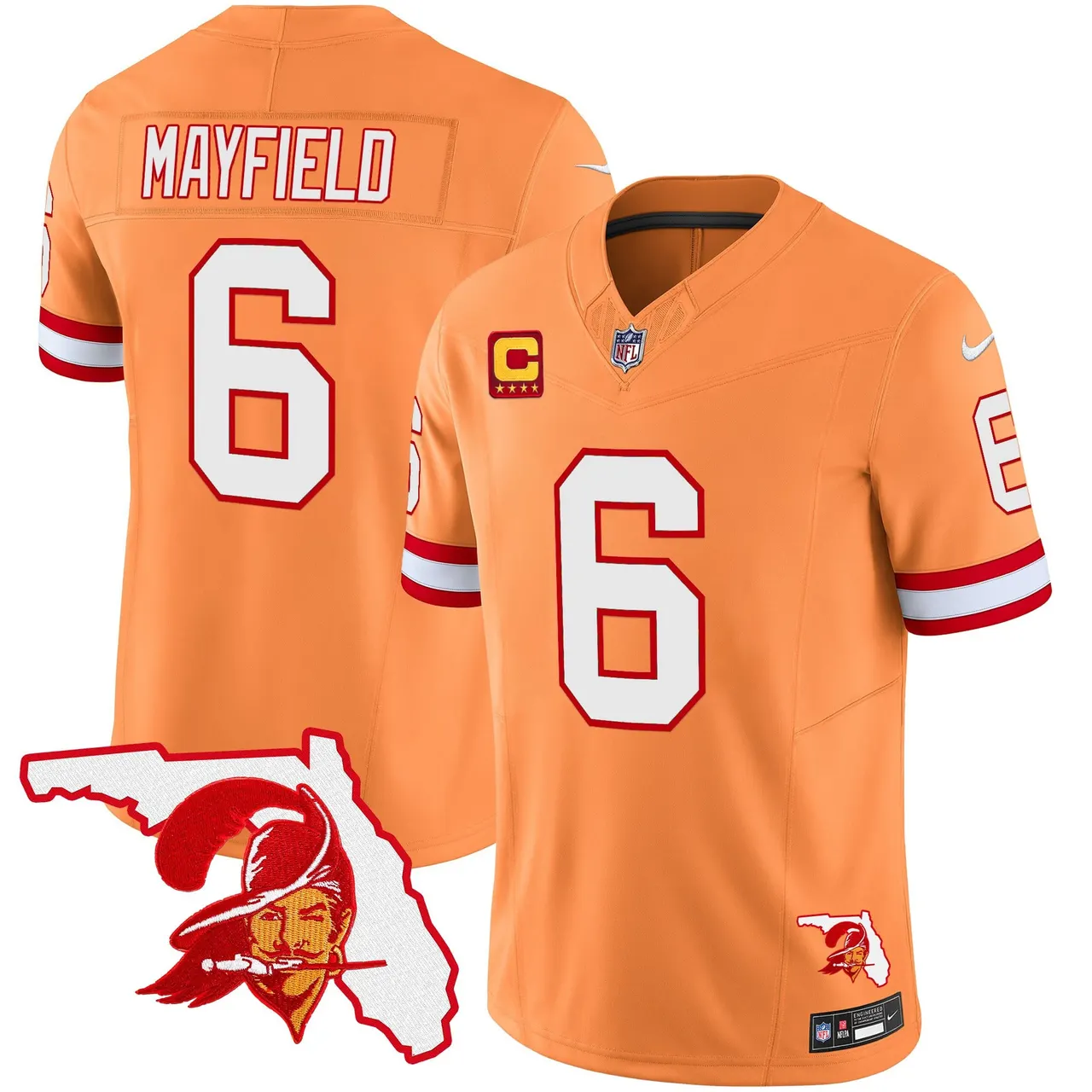 Tampa Bay Buccaneers Nike Florida Patch Vapor Limited Stitched Jersey - Anthracite - Image 39