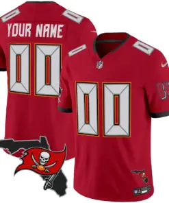 Tampa Bay Buccaneers Nike Florida Patch Vapor Custom Limited Stitched Jersey - Anthracite - Image 3