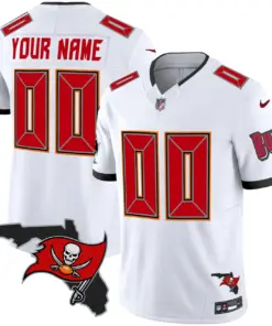 Tampa Bay Buccaneers Nike Florida Patch Vapor Custom Limited Stitched Jersey - Anthracite - Image 4